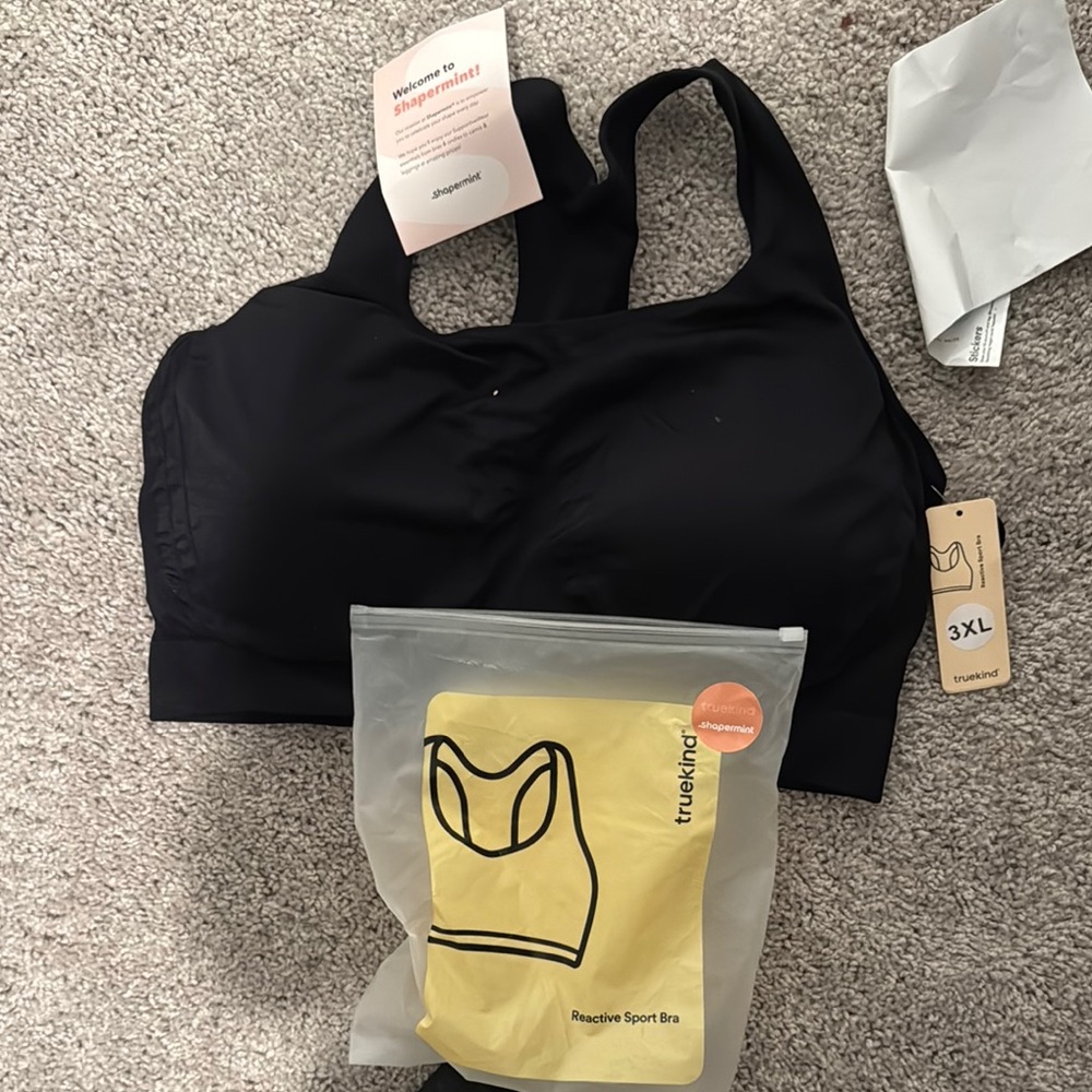 Truekind Black Reactive Sport Bra